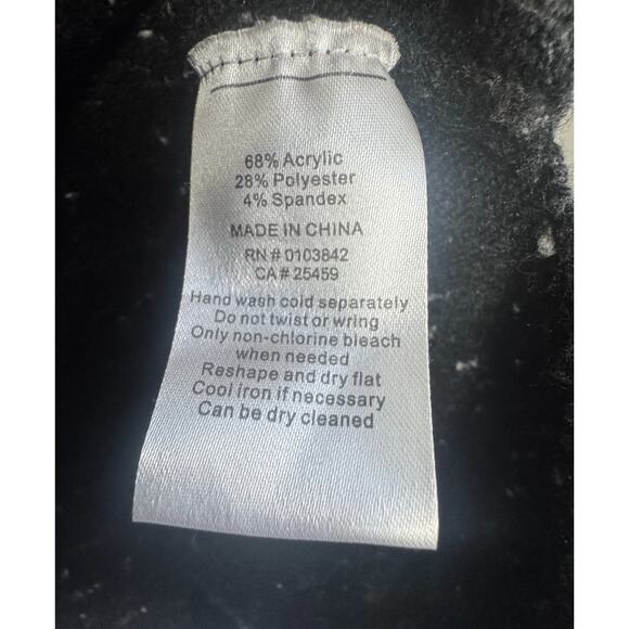 Evereve Women’s Black Speckled V-Neck Sweater Size Large Oversized Relaxed Fit - Picture 5 of 5